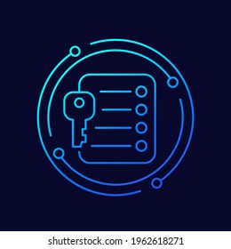 Key Takeaway Line Vector Icon