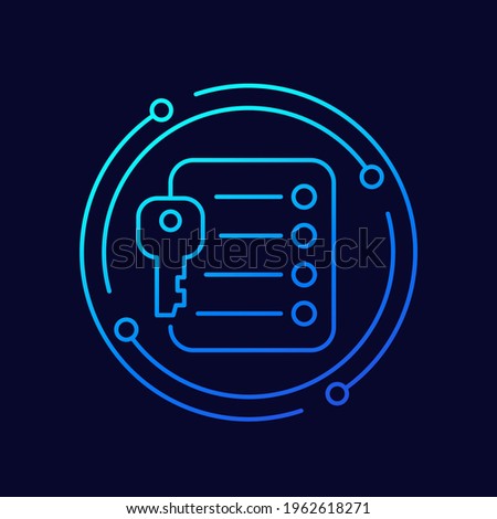 key takeaway line vector icon