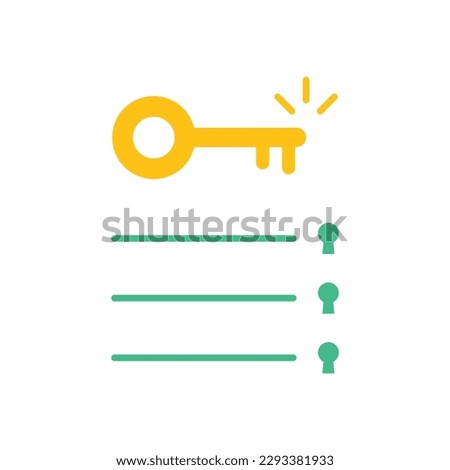 key takeaway with minimal checklist. flat simple trend modern logo graphic design isolated on white. concept of highlight the main points in the report or text and basic moments in document or book