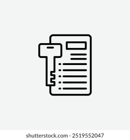 Key takeawayline vector icon. EPS 10