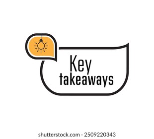 Key takeaways text on white background