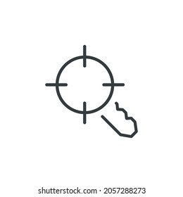 Icono de destino clave, ilustración vectorial