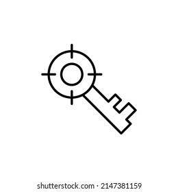 Key Target icon in vector. logotype