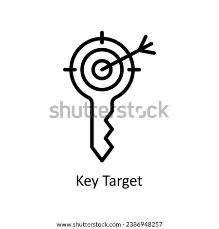 key Target vector outline Icon Design illustration. Business And Management Symbol on White background EPS 10 File