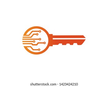 Key Tech Logo Template, Icon, Symbol