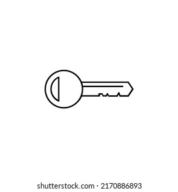 Key Thin Line Icon Vector Illustration Logo Template. Suitable For Many Purposes.