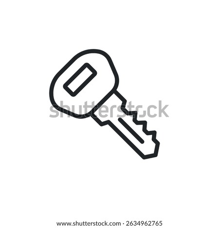 Key thin line icons. Perfect pixel on transparent background