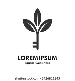 Ilustración de plantilla de logotipo de diseño de árbol clave