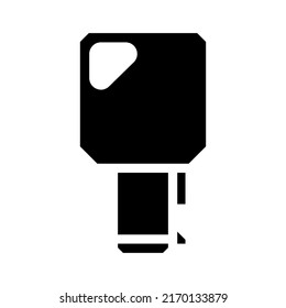 key for twist lock glyph icon vector. key for twist lock sign. isolated symbol illustration