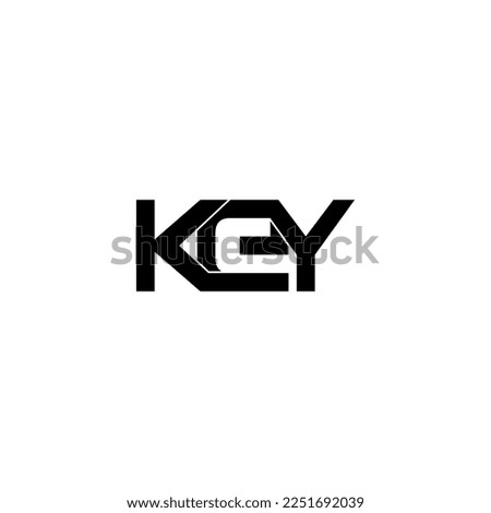 key typography letter monogram logo design