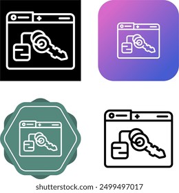 Key Unique Vector Icon Illustration