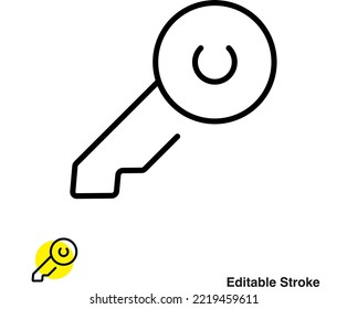 Key Unlock Line Icon Eps