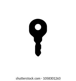 Key unlock safety door lock apartment, flat, house, home icon vector symbol illustration pictogram 