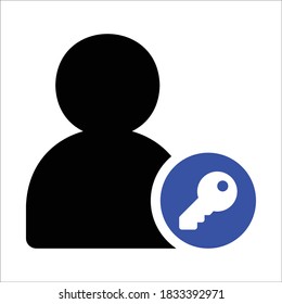 Key User Vector Icon Illustration