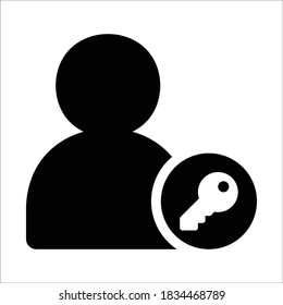 Vektor-Vektorsymbol-Illustration für Schlüsselbenutzer