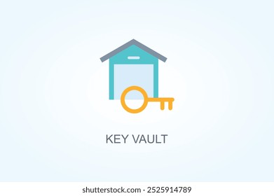 Vector De Bóveda Clave O Ilustración De Símbolo De Logotipo