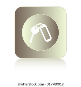 Key Vector Blank Square Key chain with Ring for Key