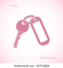 Key Vector Blank Square Key chain with Ring for Key