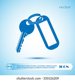 Key Vector Blank Square Key chain with Ring for Key