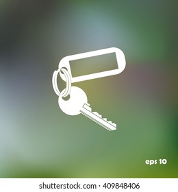 Key Vector Blank Square Key chain with Ring for Key