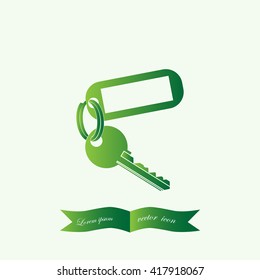 Key Vector Blank Square Key chain with Ring for Key