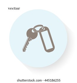 Key Vector Blank Square Key Chain With Ring For Key