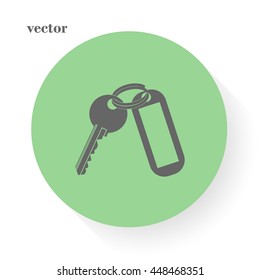Key Vector Blank Square Key chain with Ring for Key