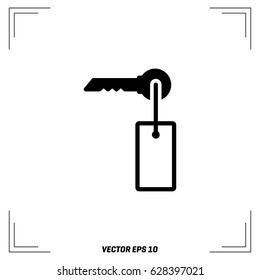 Key Vector Blank Square Key chain with Ring for Key