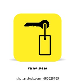 Key Vector Blank Square Key chain with Ring for Key