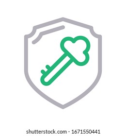 icono de línea de color de vector clave 