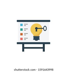 key vector flat color icon 