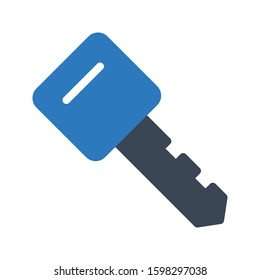 key vector glyph color icon 