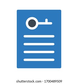 icono de color de glifo vector clave 