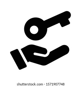key vector glyph flat icon 