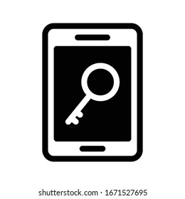 key vector glyph flat icon 
