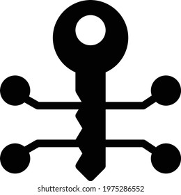 key vector glyph flat icon