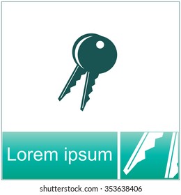 Key vector icon.