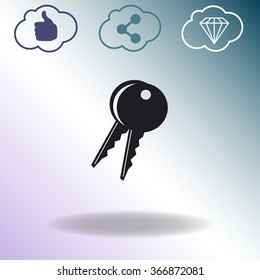 Key vector icon.