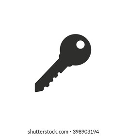 Key   vector icon. Black  illustration isolated on white  background for graphic and web design.