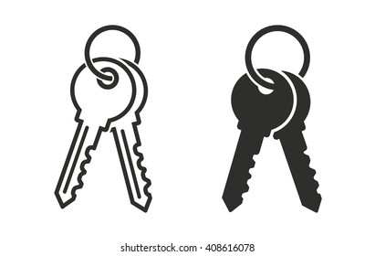 Key   vector icon. Black  illustration isolated on white  background for graphic and web design.