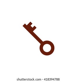 Key. Vector icon brown