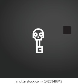 Key vector icon. Key concept stroke symbol design. Thin graphic elements vector illustration, outline pattern for your web site design, logo, UI. EPS 10.