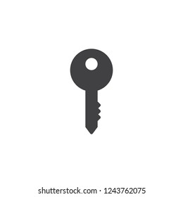 Key vector icon. filled flat sign for mobile concept and web design. Door key simple solid icon. Symbol, logo illustration. Pixel perfect vector graphics