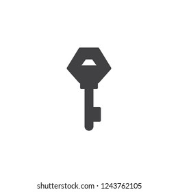Key vector icon. filled flat sign for mobile concept and web design. Secure key simple solid icon. Password symbol, logo illustration. Pixel perfect vector graphics