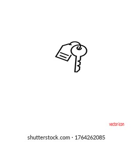 key vector icon. flat design. vector lustration
