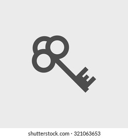 Key vector icon. Flat design style eps 10