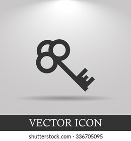 Key vector icon. Flat design style eps 10