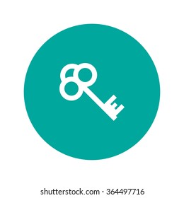 Key vector icon. Flat design style eps 10