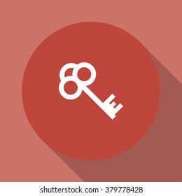 Key vector icon. Flat design style eps 10