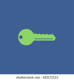 Key vector icon. Flat design style eps 10